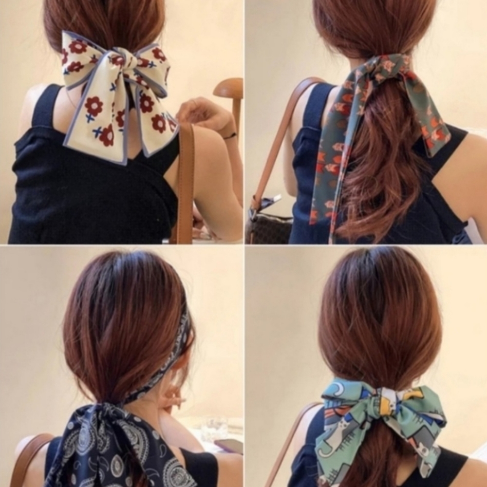 Classic Pattern II Twilly Scarf - Picture 4 of 9